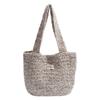 2025 autumn and winter Korean fashion knitted shoulder bag large capacity colored wool bag underarm bag women's hand carry woven bag