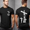 Men T-Shirt Vintage Short Sleeve Clothing Jesus Christ Graphic Tops Christian Religious Faith Tees Harajuku Hip Hop Streetwear