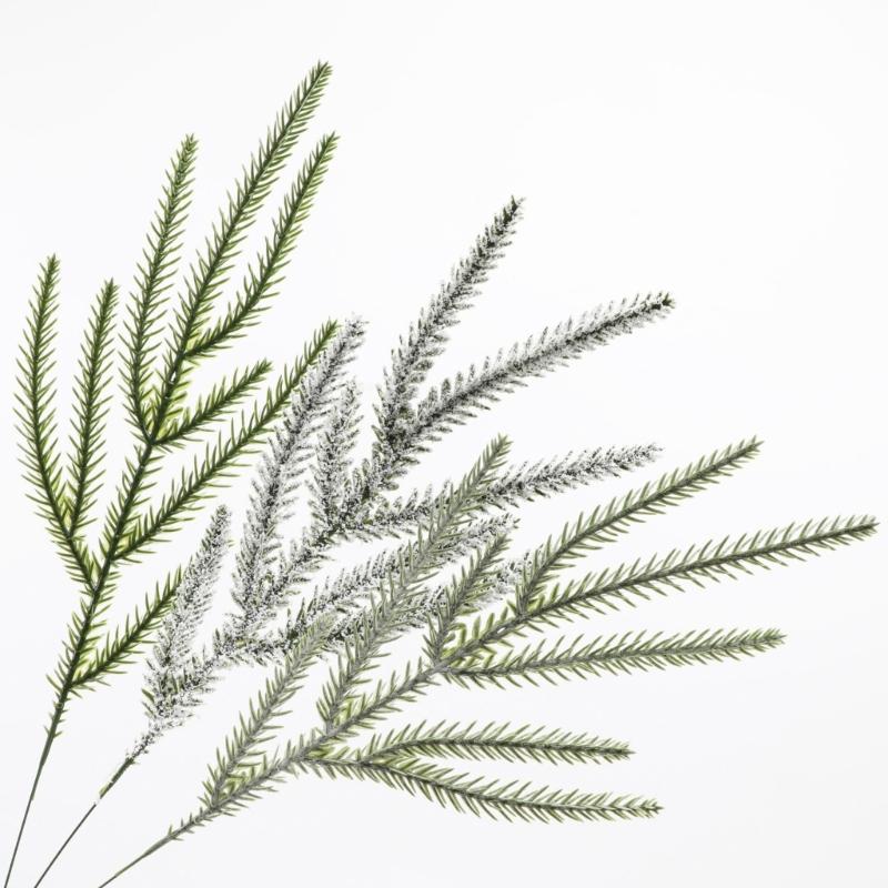 40Pieces Faux Pine Stems For Christmas Tree Decors Realistic Needle Weather Resistant Long Time Holiday Ornament