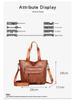 2025 Retro Soft Leather Mom Bag: Large Capacity Casual Tote and Crossbody
