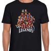 Aston Villa Legendy Klubu Czarny Unisex Koszulka dla Dorosłych S-2XL Koszulka dla Fanów Villa