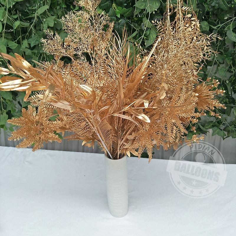 New Gold Simulation Plant Fake Bouquet Room Decoration Flower Arrangement Scattered Tail Sunflower Mulberry Leaf Persian Willow