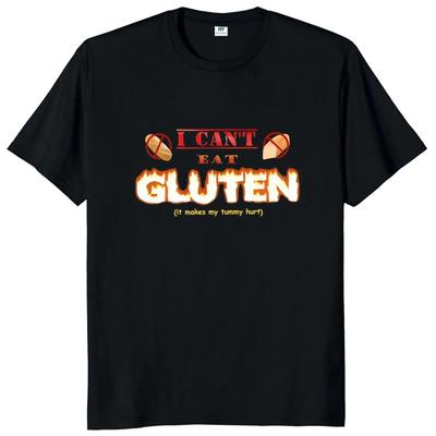 Ich vertrage kein Gluten, davon bekomme ich Bauchschmerzen T-Shirt Unverträglichkeit Harajuku Oberteile Lässig 100% Baumwolle Unisex Sommer T-Shirts