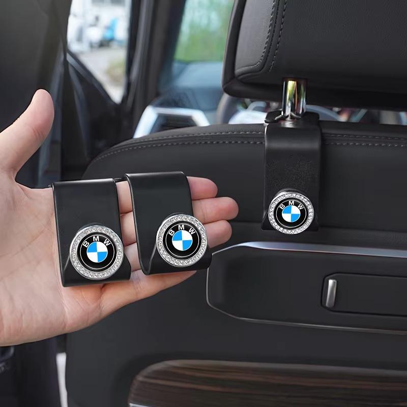 KSMH6 Car Sticker Storage Hanger Hook Shock Resistant No Damage To Seat Metal Rod Multifunctional Back Seat Bag Holder For BMW E F X