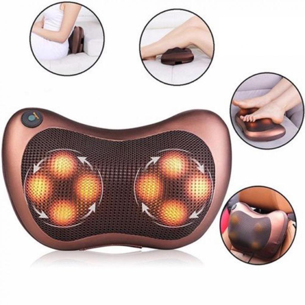 Home Car Infrared Heating Massage Pillow Cervical Lumbar Body Roller Massager KTY