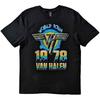 Van Halen T-Shirt Welttournee 78 Band Logo neu Offiziell Unisex Schwarz