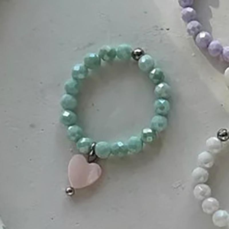 Punk&Hiphop Red Enamel Heart Love Rings for Women Fashion Geometric Open Dripping Oil White Ring Y2K Summer Couple  Gifts