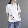 Brand Discount Store Genuine Goods Women Clothes Pure Cotton Short Sleeve Top Plus Size Loose Casual Print Summer T-shirt Tide