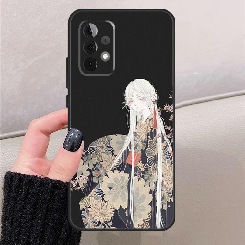 Japanese Art Kimono Tattoo For Samsung Galaxy A17 A37 A57 A53 A33 A13 A32 A52 A16 A36 A56 A55 A35 A15 A54 A34 A14 Case