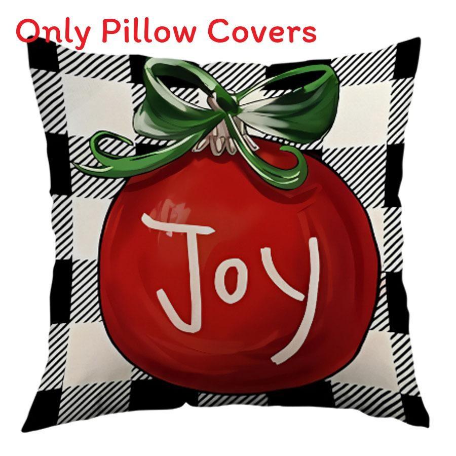 Christmas Decor Pillow Cover With Plush Material For Living Room Festive Decor
