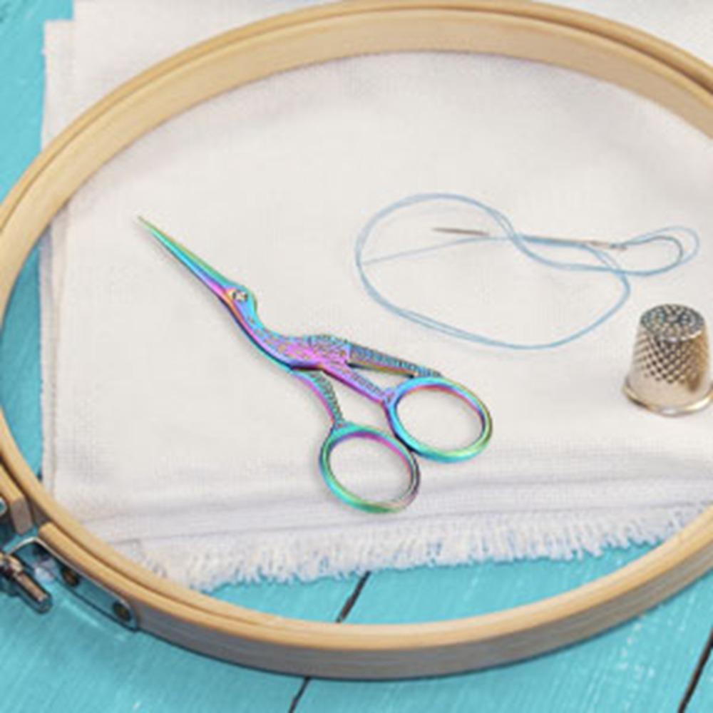 Sharp Tip Crane Shape Scissors Stainless Steel Sewing Scissors Dressmaker Shears  For Embroidery