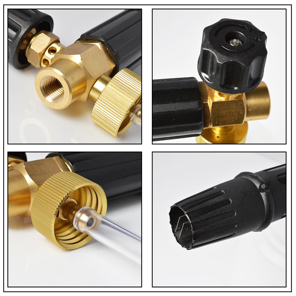 Spumă de zăpadă Lance din alamă Mașină de spălat cu presiune Duză de spumă Generator de spumă Mașină de spălat mașină Pistol de săpun Spălare cu spumă pentru mașină Pulverizator de spumă de zăpadă