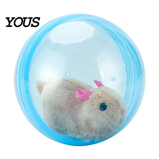 Outdoor Play Animal Toy Electric Automatic Rolling Hamster Ball, Ball with Plush Rabbit Inside, Simulation Interactive Toy, Gift for Toddlers