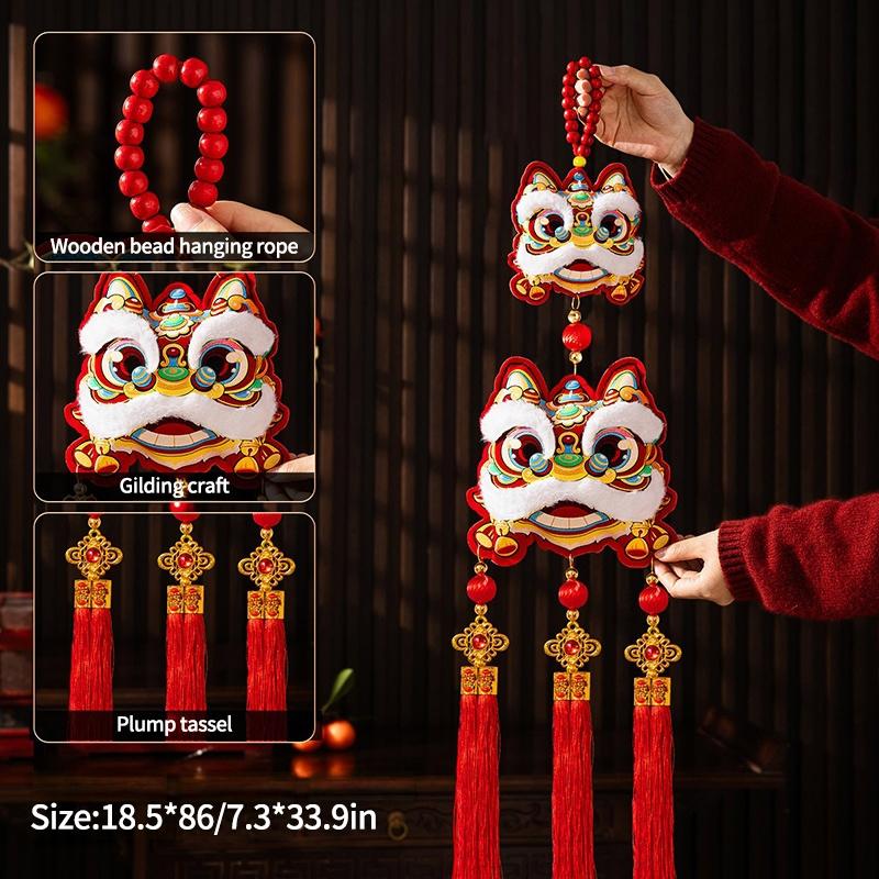 Chinese New Year Decorations 2026 Lucky Fortune Hanging Pendants Traditional Spring Festival Living Room Hanging Ornaments