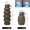 Collapsible Water Bottle, Reuseable BPA Free Silicone Foldable Bottles Portable Hiking Cup for Outdoor Mountaineering Tours