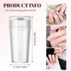 French Tip Nail Stamp Clear Silicone Nail Stamping Art Stamper Kit Manicure Art Printing Decoration Accessories for Travel Salon