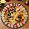 3D Deep Pit Illusion Nutcracker Round Rug, Soft Non-Slip Living Room Carpet, Bedroom Xmas Decorative Rug, Holiday Home Decor