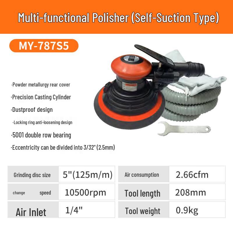Black Bull Professional 5-inch Air Sander/Polisher