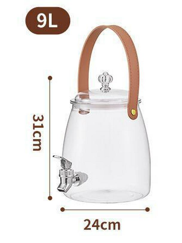 Large Capacity Cold Beverage Kettle with Spigot and Handle for Fruit Tea and Lemonade