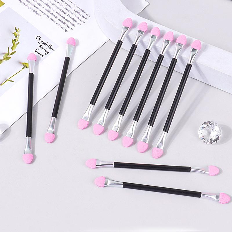 10PCS Multi-Color Double Head Latex Sponge Eyeshadow Stick Multi-Functional Portable Short Stick Makeup Brush Eyeshadow Brush