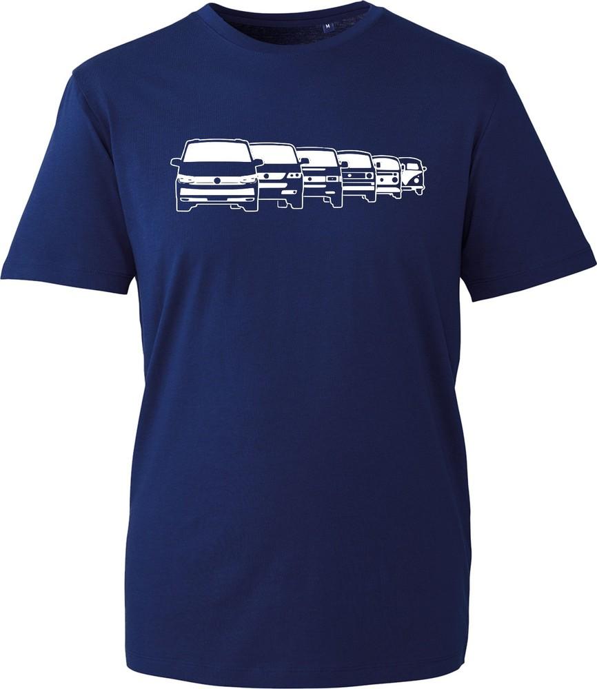 Camper Van Graphic Unisex T Shirt Black Retro Campervan Printed Tee Casual Top S