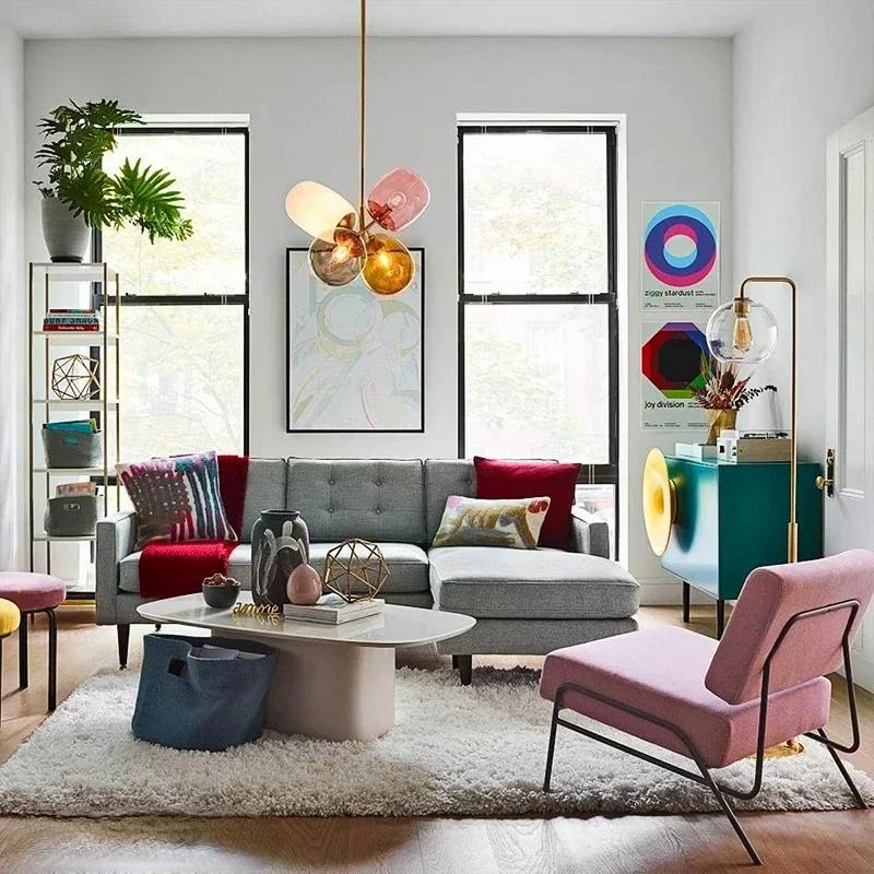 Modern Branch Stained Glass Chandelier Pendant Lighting Living Room Bedroom Warm Children's Room Art Decoration Pendant Lamps