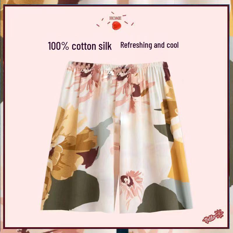 Women's Cotton & Rayon Casual Beach Shorts - Non-Fading, Summer Five-Point Style, Wear Indoors or Outdoors