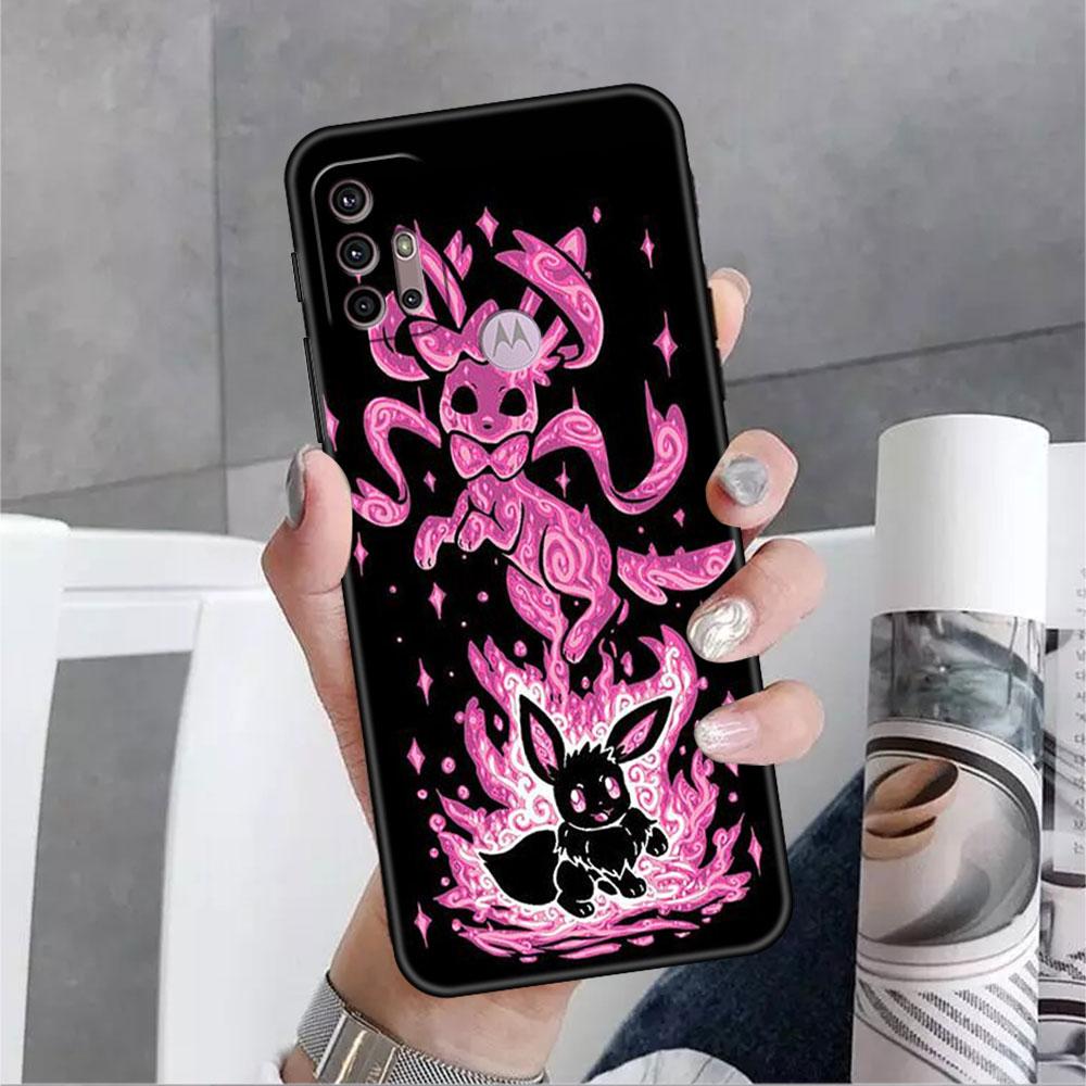 Pokemon Pikachu Cool Case For Motorola G30 G60 Edge 20 G9 G22 G8 Power G31 G500 G50 30 Pro Black Soft Phone Capas