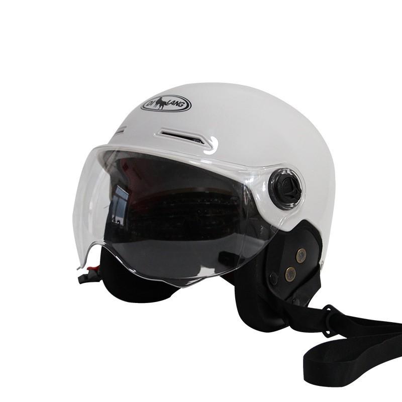 3C Certified Half Helmet Scooter Motorcycle Riding Unisex Safety With Clear Visor ABS Material