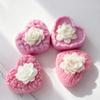Heart Rose Scented Candle Silicone Mould Reusable Craft Tool With Detailed Rose Texture