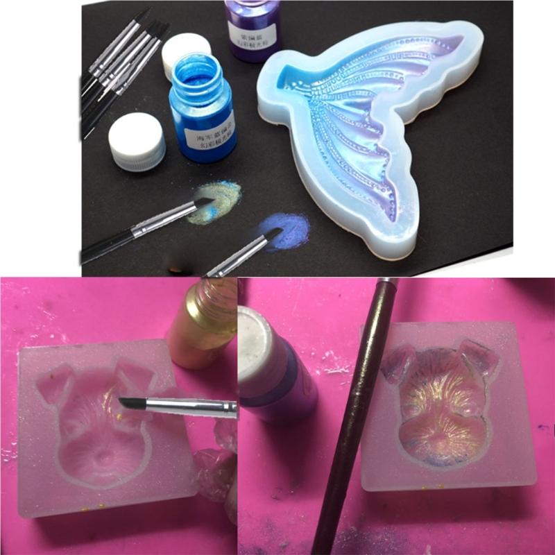 5 PCS Clay Sculpting Tools Silicone Carving Modelling Colouring Tools Clay Color Shaper Silicone Paint Pen with Soft Tip