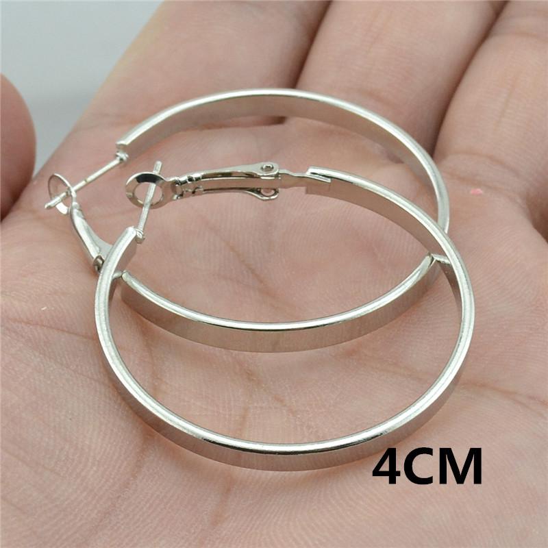 Women's Versatile Large Hoop Earrings - Trendy Personality In Black, Gold, Silver; Non-Piercing Ear Clips for Nightclubs