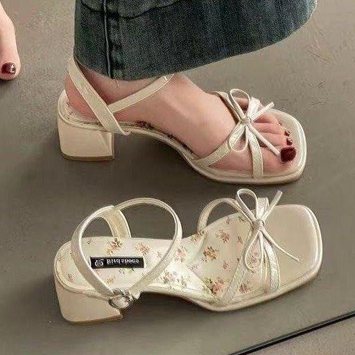 French retro Roman open-toe with sandals women's 2025 summer new fashion beautiful outer high heels new