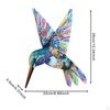 Hummingbird Metal Wall Art Decor Crafts Colorful Ornament Hanging Decoration for Hallway