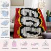 Brick Pixel Mosaic Flannel Blanket Warm Soft Halloween Christmas Couch Warm Cozy Decorative Decor Gift For All Season
