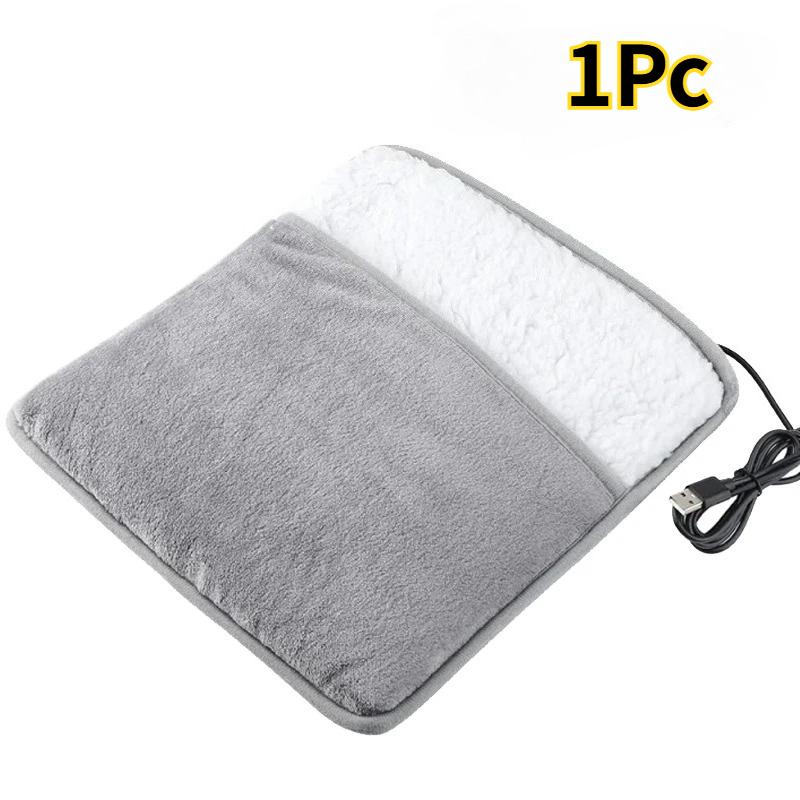 Winter Foot Warmer Household Electric Foot Heating Pad USB Charging Foot Warmer Heater Soft Flannel Belly Foot Waist Warming Mat