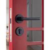 Split Silent Door Lock Door Hardware Black Space Aluminum Door Handle Interior / Bedroom Door Lock