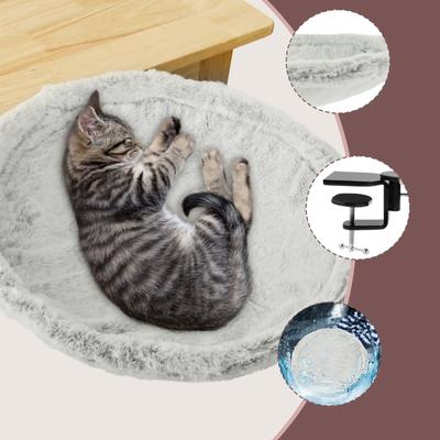Schreibtisch Katzenbett Haustier Hängematte Filz Warm Bequem Metall Eisen Rahmen Starke Tragfähigkeit Abnehmbare Katzen Hängematte