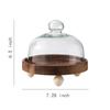 RuHan Wooden Pedestal Serving Bowl with Glass Dome