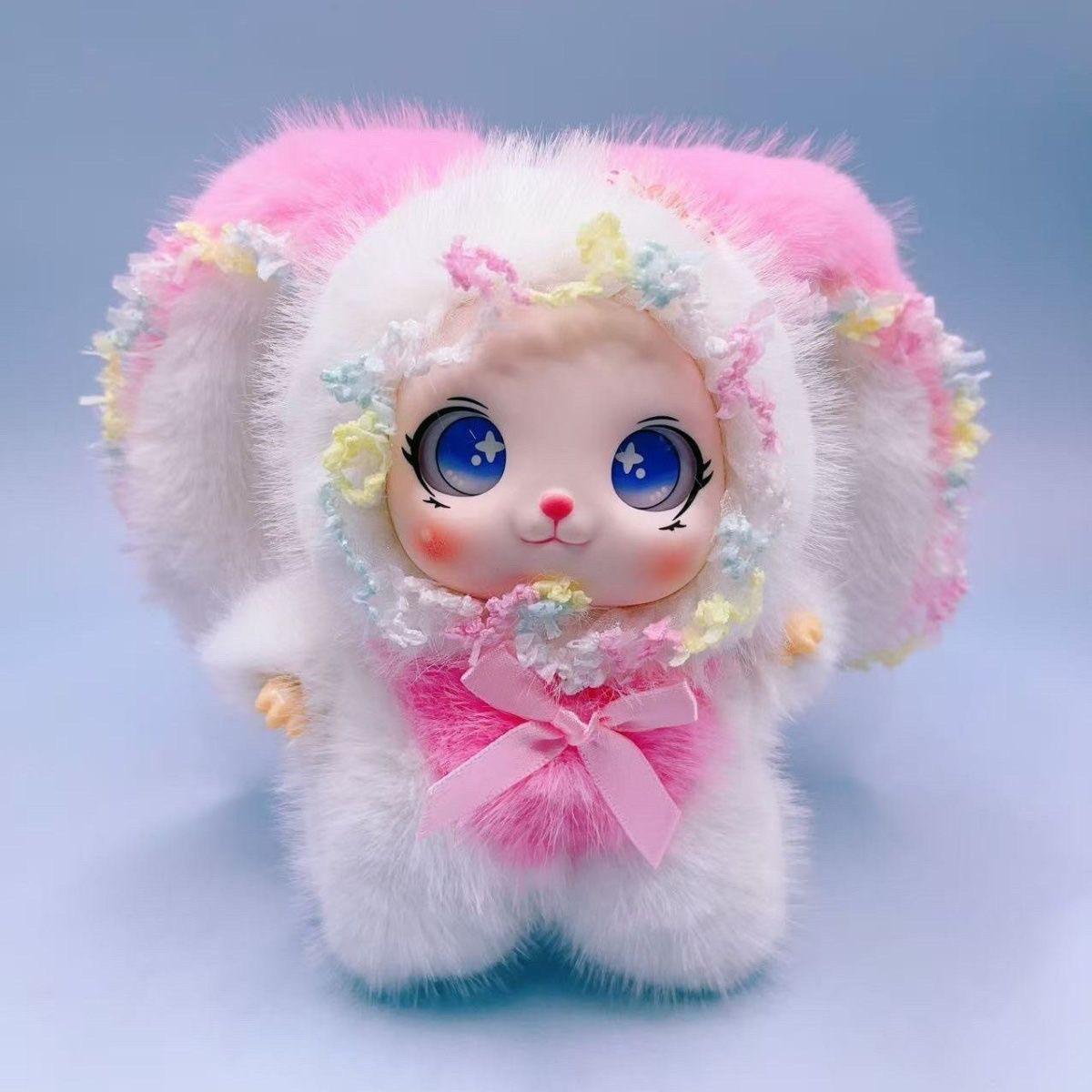 

2026 Trendy Plush Pendant Rabbit - Trendsetting Couple Cartoon Cute Big-Eared Rabbit Delicate Doll High белый