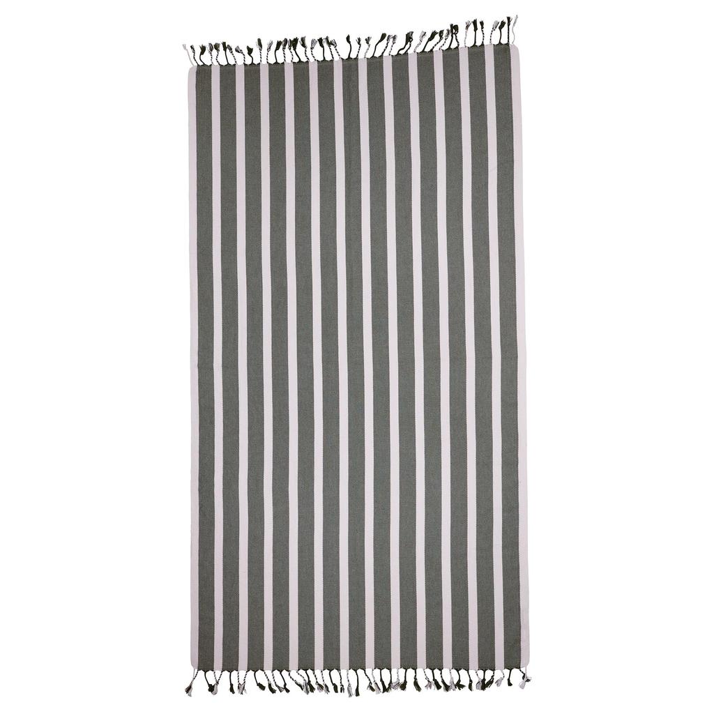 Marushin Hammam Towel, Turkish Natural Stripe (GR), Imported, Turkish Cotton, 100% Cotton, Summer, Quick-Drying, Fluffy, 0355084000