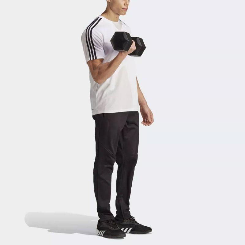 Adidas M GG 3BAR PT Solid Logo Straight Leg Knit Sports Pants Men Pants Black HZ3058