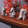 3 Pcs Cute Yoga Elephant Ornament Garden Micro Landscape Elephant Figurines Collectible Desk Ornament Room Decor Gift