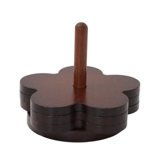 Four-leaf Clover Shape Coaster Heat-Resistant Anti-scalding Placemat Natural Dining Table Mats for Hot Pots