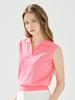 LORDLOAR Signature Summer Collared Sleeveless Knit Pink