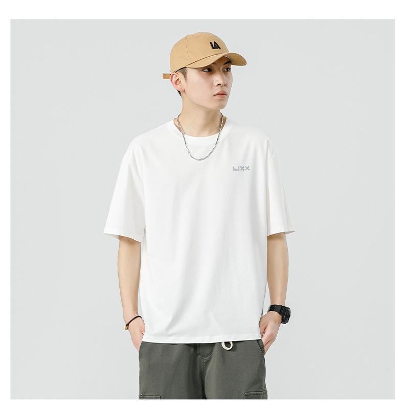 Men's Summer Ice Silk Loose Short Sleeve T-shirt - Cool, Lightweight, Trendy