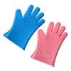 Heart-Shaped Heat-Resistant Silicone Kitchen Gloves - Non-Slip, Waterproof for Baking, BBQ, Grilling, and Microwave.