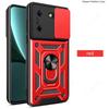 Slide Lens Camera Protective Armor Funda for Tecno Pova 5 Case Magnetic Ring Kickstand Holder Cover Shockproof Phone Capa
