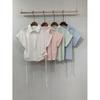C S In The Room Semi Crop Roll Up Cap Sleeve Shirt 4 ColorS