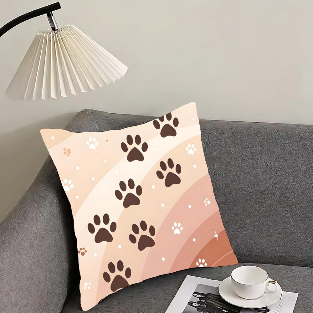 Paw Cute Cushion Cover Pillowcase Ultra Soft Skin Friendly Fabric Cloud Like Comfort  Concealed Zipper